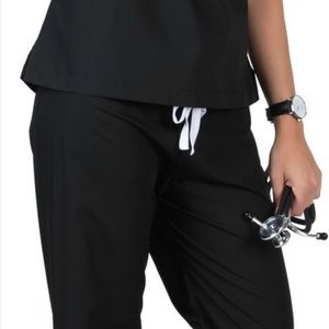 Blue Sky Black Scrub Pant
